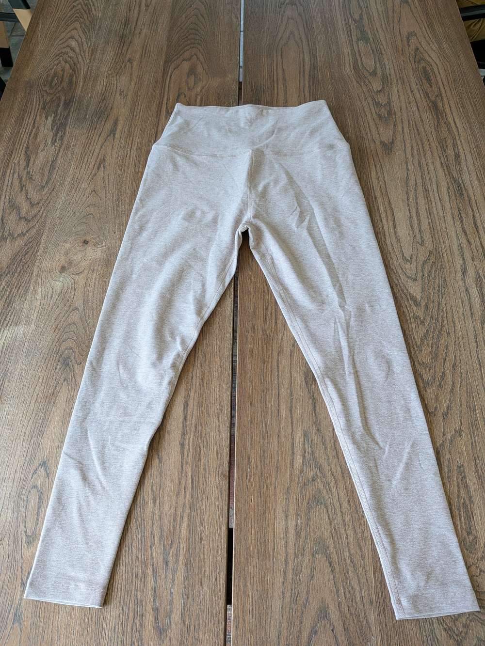 Beyond Yoga Women's Beige Cream Colored Legging Pants Size Large High Waist